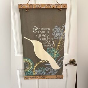 Danielson Designs Decorative Wall Hanging with Bird Design - Brown and Cream